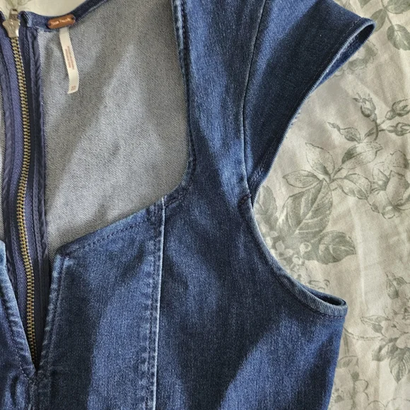 Free People Lia Denim Bodycon Mini Dress - Picture 4 of 4